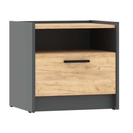 Tumbling bedside ottavia 011.15, 482x400x464, Anthracite/oak craft golden