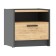 Tumbling bedside ottavia 011.15, 482x400x464, Anthracite/oak craft golden