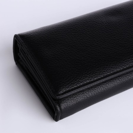 Women's wallet on a magnet, black color-2