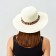 Women's hat with a leopard strap minku Milk color, river 58