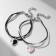 Bracelets "Demetrons" split hearts, color, 7 cm