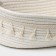Basket for storage ladled handmade LadoM "Vilena", 38 × 22 × 12 cm, white color