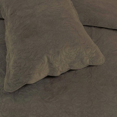 A set with a "ceremonies" bedspread: size 160x220 cm, 50x70 cm - 1 pc, beige color-1