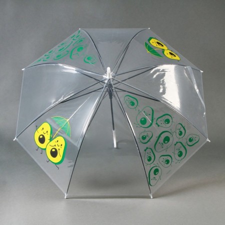 Children's umbrella "avocado" semi -automatic transparent, d = 90cm-3