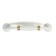 PC176BL LIGHT tundra handle, m/o 96 mm, white color with gold, 4 pcs TMP
