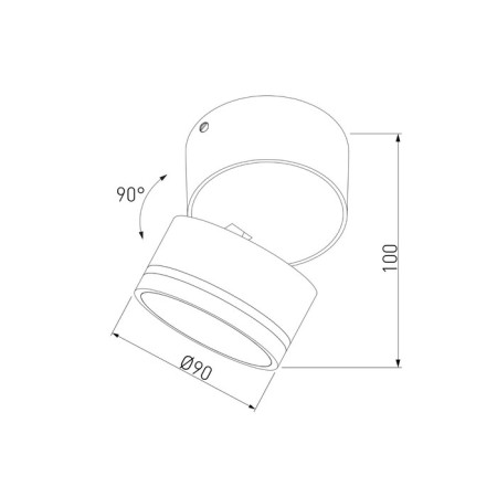 Ceiling lamp (SPOT) ELEKTROSTANDARD, OKKO LED 7 W, 90x90x100 mm, IP54, black color-4