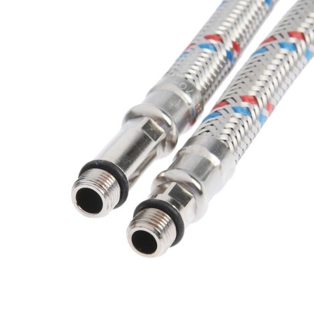 Flexible eyeliner for the Lytcho Eco mixer, in steel braid, 50 cm, set 2 pcs.-2