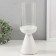 Ceramics candlestick, glass for 1 candle "ibis" d = 7.5 cm white 10.5x10.5x29.5 cm