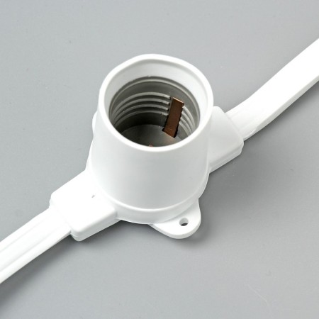 Girlyanda "Bels Light" 50 m, IP65, 2W, white rubber thread, step 20 cm, E27 (without lamps), 220 V-6