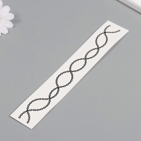 Tattoo on the body Black "Bracelet. Chain" 20x3 cm-4