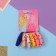 Hair gum "Sport Print" (set 6 pcs) hearts, 4 cm, mix