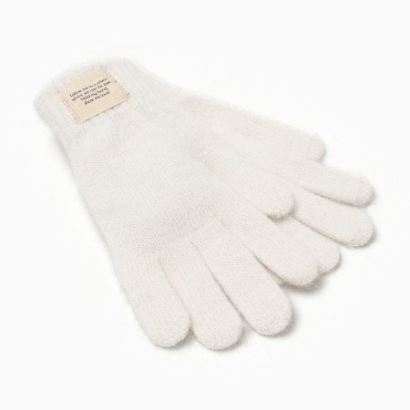 Women's gloves MIST with rabbit wool, rr 22 cm, col. lactic-4