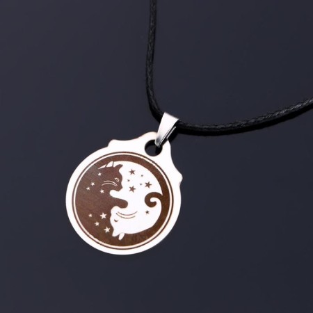 Amulet "Cats Yin-Yang", (medical/steel)