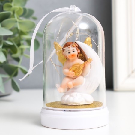 Souvenir Polystone Light "Angel with a musical instrument" MIX 5.8x5.8x10.5 cm-2