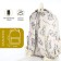 School backpack from textiles with a zipper, 4 pockets, beige color