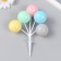 Decor for creativity plastic "Bound of balloons - pastel" 5 pcs 13.5 cm