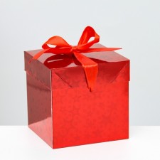 Box of self -assembly red 10x10x10 cm
