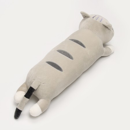 Soft toy "cat", 75 cm, gray color-3