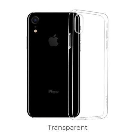 Hoco case for iPhone XR, polyurethane (TPU), thickness 0.8 mm, transparent-1