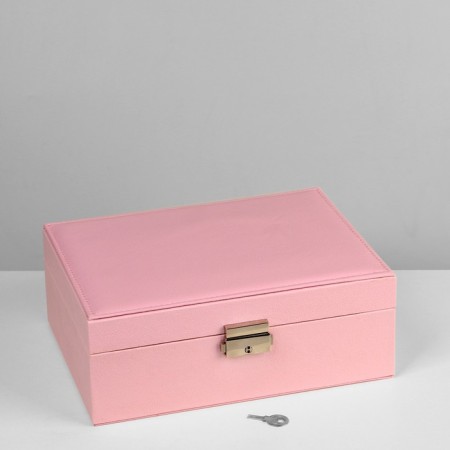 Strack for jewelry "Casket" A removable stand, 17 × 23 × 8.5 cm, pink color-3