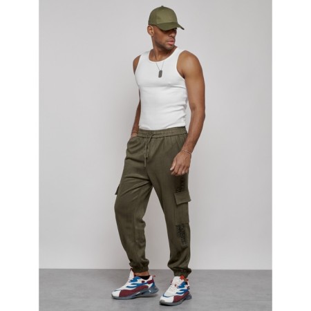 Joggers Sports Men, size 52, Khaki color-4