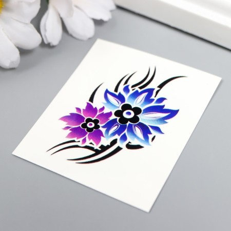 Tattoo on the body "Flower" 5.3x6.3 cm-3