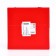 Crafts with a square bottom and window, 15 x 15 x 15 cm, red, 1pc