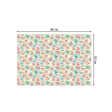 Set of napkins for setting the table "Striped Easter Eggs", rectangular, size 32x46 cm, 4 pcs-2