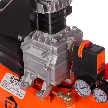 Compressor "Vortex" KMP-260/24, coaxial, 220 V, 2 kW, 8 bar, 260 l/min, 24 liters-4