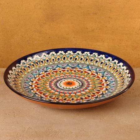 Largan Rishtan ceramics "Patterns", 32 cm, blue-3