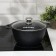 Pan, 3 l, d = 24 cm, h = 17 cm, glass cover, anti -stick coating, color dark marble