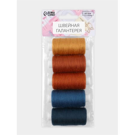 A set of thread jeans No. 2, 20/2, 200 m, 5 pcs, color colorful color-3