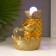 The desktop fountain from the network, the backlight "Gold leaves and ingots" gold 21x15x12 cm