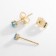 Earrings with rhinestones Xuping Cuts authenticity, blue color in gold