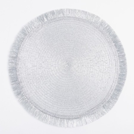 A set of napkins 2 pcs. Dolyana "Shine", central silver, d 38 cm-1