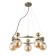 Suspended EVOLUCE lamp. Sle106303-05. Pechio. 5x60 watts, E27, 62x62x22 cm, bronze color