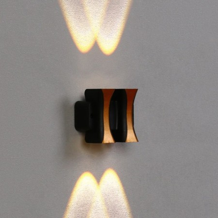 Facade lamp "Elegant", FSD-043, 4 W, 3000K, 2 rays, IP65, 220 V, plastic, black-3
