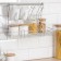 Railing shelf combined with a glass holder, 39.5 × 15 × 27 cm, d = 16 mm, chromium color