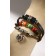 Bracelet Skin "Style" dolphins, colored with silver, d = 7.5 cm