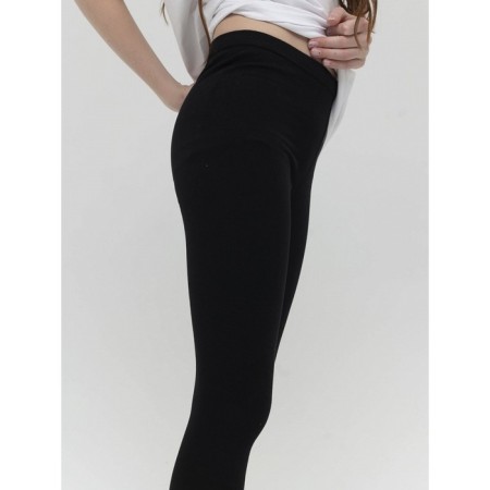 Pants for girls, height 146 cm, black color-1