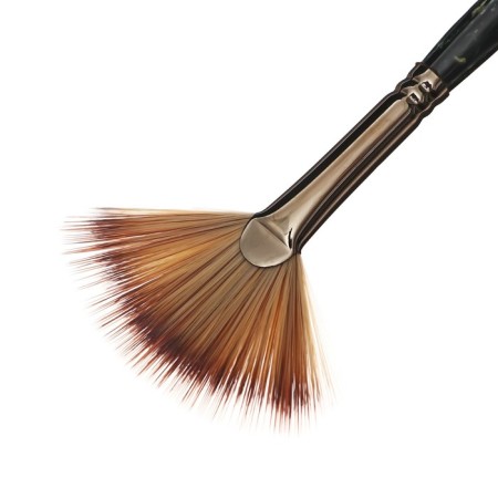 Fan brush, synthetics, gamma "modern" No. 8, short handle, two levels of length-1