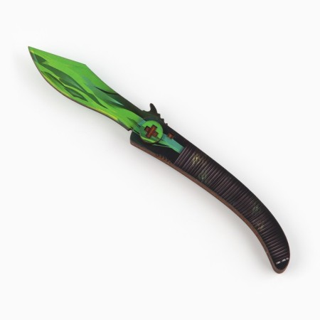 Souvenir wooden knife Navaha "Crystal Green", 22 cm-4