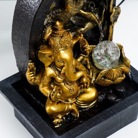 The desktop fountain from the Golden Ganesh network, hand with lotuses "gold 35x25x20 cm-4