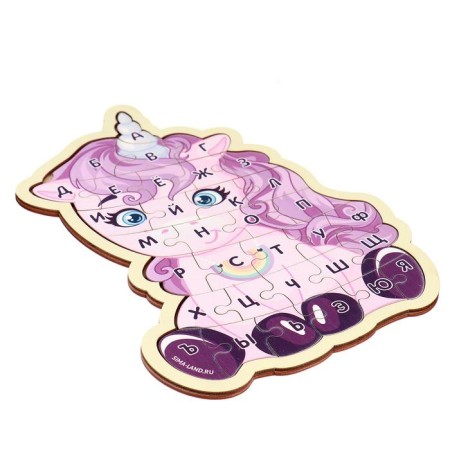 Puzzle with alphabet "Unicorn"-1