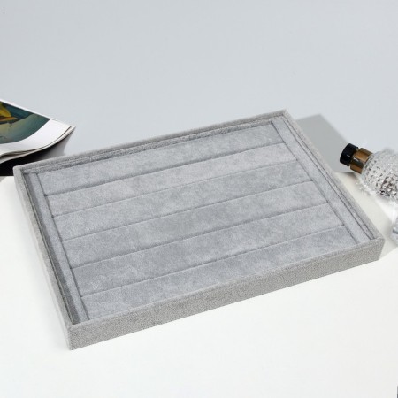 Top for rings 5 ​​stripes, phlock, 35x24x3 cm, gray color-1