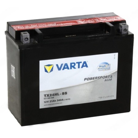 Battery VARTA MOTO AGM 21 Ah, 521 908 034, reverse polarity