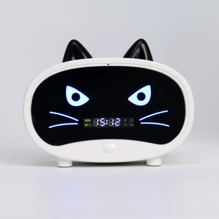 Clock - Electronic Cat an alarm clock: column, Bluetooth, TF card, 11.5 cm, USB-3