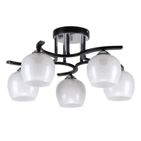 Lamp ceiling Economy light 10162/5BK+CR WT, 5x60W, E27, 27x52x52 cm, chromium color