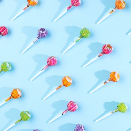 Caramel Lollice on the Frumics stick, fruit assorted, 10 g