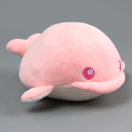 Soft toy "dolphin", 19 cm, pink color-4